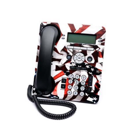 DESK PHONE DESIGNS A9504 Cover-Patriot A9504WHT36P797B